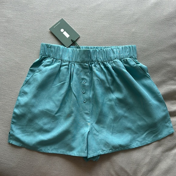 NWT Linen Resort Shorts - Teal XS/S - Picture 4 of 4